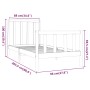 Solid pine wood bed frame 90x200 cm by vidaXL, Beds and slatted bases - Ref: Foro24-3106688, Price: 88,41 €, Discount: %