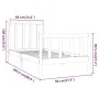 Solid pine wood bed frame 90x200 cm by vidaXL, Beds and slatted bases - Ref: Foro24-3106688, Price: 87,36 €, Discount: %