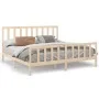 Solid pine wood bed frame 200x200 cm by vidaXL, Beds and slatted bases - Ref: Foro24-3106723, Price: 142,08 €, Discount: %