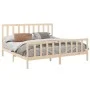 Solid pine wood bed frame 200x200 cm by vidaXL, Beds and slatted bases - Ref: Foro24-3106723, Price: 142,08 €, Discount: %