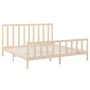 Solid pine wood bed frame 200x200 cm by vidaXL, Beds and slatted bases - Ref: Foro24-3106723, Price: 142,08 €, Discount: %