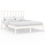 Weißer Massivholzbettrahmen 120x200 cm von vidaXL, Betten und Lattenroste - Ref: Foro24-3106764, Preis: 115,03 €, Rabatt: %