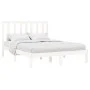 Estructura de cama madera maciza blanca 120x200 cm de vidaXL, Camas y somieres - Ref: Foro24-3106764, Precio: 112,95 €, Descu...