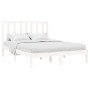 Weißer Massivholzbettrahmen 120x200 cm von vidaXL, Betten und Lattenroste - Ref: Foro24-3106764, Preis: 115,03 €, Rabatt: %