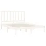 Weißer Massivholzbettrahmen 120x200 cm von vidaXL, Betten und Lattenroste - Ref: Foro24-3106764, Preis: 112,95 €, Rabatt: %