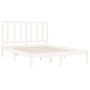 Weißer Massivholzbettrahmen 120x200 cm von vidaXL, Betten und Lattenroste - Ref: Foro24-3106764, Preis: 115,03 €, Rabatt: %