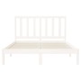Weißer Massivholzbettrahmen 120x200 cm von vidaXL, Betten und Lattenroste - Ref: Foro24-3106764, Preis: 115,03 €, Rabatt: %