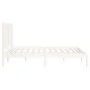 Weißer Massivholzbettrahmen 120x200 cm von vidaXL, Betten und Lattenroste - Ref: Foro24-3106764, Preis: 112,95 €, Rabatt: %