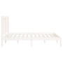 Weißer Massivholzbettrahmen 120x200 cm von vidaXL, Betten und Lattenroste - Ref: Foro24-3106764, Preis: 115,03 €, Rabatt: %
