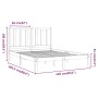 Weißer Massivholzbettrahmen 120x200 cm von vidaXL, Betten und Lattenroste - Ref: Foro24-3106764, Preis: 115,03 €, Rabatt: %