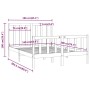 Estructura de cama de madera maciza 160x200 cm de vidaXL, Camas y somieres - Ref: Foro24-3106843, Precio: 129,54 €, Descuento: %