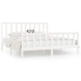 Weißer Massivholzbettrahmen 200x200 cm von vidaXL, Betten und Lattenroste - Ref: Foro24-3106854, Preis: 151,31 €, Rabatt: %
