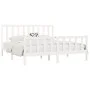 Estructura de cama de madera maciza blanca 200x200 cm de vidaXL, Camas y somieres - Ref: Foro24-3106854, Precio: 149,04 €, De...