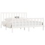 Weißer Massivholzbettrahmen 200x200 cm von vidaXL, Betten und Lattenroste - Ref: Foro24-3106854, Preis: 151,31 €, Rabatt: %