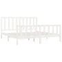 Weißer Massivholzbettrahmen 200x200 cm von vidaXL, Betten und Lattenroste - Ref: Foro24-3106854, Preis: 149,04 €, Rabatt: %