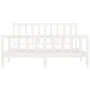 Weißer Massivholzbettrahmen 200x200 cm von vidaXL, Betten und Lattenroste - Ref: Foro24-3106854, Preis: 149,04 €, Rabatt: %