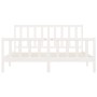 Weißer Massivholzbettrahmen 200x200 cm von vidaXL, Betten und Lattenroste - Ref: Foro24-3106854, Preis: 151,31 €, Rabatt: %