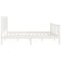 Weißer Massivholzbettrahmen 200x200 cm von vidaXL, Betten und Lattenroste - Ref: Foro24-3106854, Preis: 149,04 €, Rabatt: %