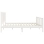 Weißer Massivholzbettrahmen 200x200 cm von vidaXL, Betten und Lattenroste - Ref: Foro24-3106854, Preis: 151,31 €, Rabatt: %