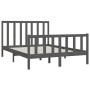 Gray solid wood bed frame King Size 150x200 cm by vidaXL, Beds and slatted bases - Ref: Foro24-3106840, Price: 151,23 €, Disc...