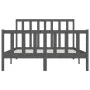 Estructura de cama madera maciza gris King Size 150x200 cm de vidaXL, Camas y somieres - Ref: Foro24-3106840, Precio: 149,28 ...