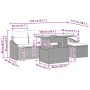 Conjunto de sofá de jardín con cojín 6 pcs Gris claro