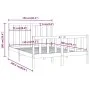 Gray solid wood bed frame King Size 150x200 cm by vidaXL, Beds and slatted bases - Ref: Foro24-3106840, Price: 158,07 €, Disc...