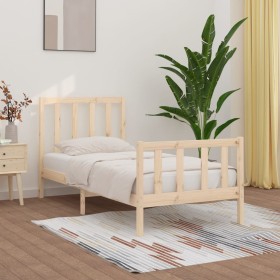 Bettrahmen aus Massivholz 90x200 cm von vidaXL, Betten und Lattenroste - Ref: Foro24-3106818, Preis: 85,92 €, Rabatt: %