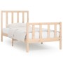 Solid wood bed frame 90x200 cm by vidaXL, Beds and slatted bases - Ref: Foro24-3106818, Price: 85,86 €, Discount: %
