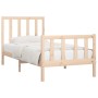 Solid wood bed frame 90x200 cm by vidaXL, Beds and slatted bases - Ref: Foro24-3106818, Price: 85,86 €, Discount: %