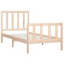 Solid wood bed frame 90x200 cm by vidaXL, Beds and slatted bases - Ref: Foro24-3106818, Price: 85,86 €, Discount: %