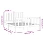 Estructura de cama madera maciza de pino 120x200 cm de vidaXL, Camas y somieres - Ref: Foro24-3106698, Precio: 119,14 €, Desc...