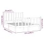 Solid pine wood bed frame 120x200 cm by vidaXL, Beds and slatted bases - Ref: Foro24-3106698, Price: 117,77 €, Discount: %