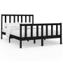 Estructura de cama de madera maciza de pino negro 140x190 cm de vidaXL, Camas y somieres - Ref: Foro24-3106687, Precio: 176,0...