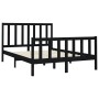 Bettgestell aus massivem schwarzem Kiefernholz, 140 x 190 cm von vidaXL, Betten und Lattenroste - Ref: Foro24-3106687, Preis:...