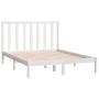 Massiver Bettrahmen aus weißem Kiefernholz, 140 x 190 cm von vidaXL, Betten und Lattenroste - Ref: Foro24-3106619, Preis: 124...