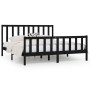 Estructura de cama de madera maciza negra 200x200 cm de vidaXL, Camas y somieres - Ref: Foro24-3106857, Precio: 201,79 €, Des...