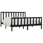 Estructura de cama de madera maciza negra 200x200 cm de vidaXL, Camas y somieres - Ref: Foro24-3106857, Precio: 201,79 €, Des...