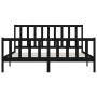 Estructura de cama de madera maciza negra 200x200 cm de vidaXL, Camas y somieres - Ref: Foro24-3106857, Precio: 201,79 €, Des...