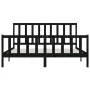 Estructura de cama de madera maciza negra 200x200 cm de vidaXL, Camas y somieres - Ref: Foro24-3106857, Precio: 199,29 €, Des...