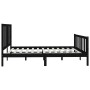 Estructura de cama de madera maciza negra 200x200 cm de vidaXL, Camas y somieres - Ref: Foro24-3106857, Precio: 201,79 €, Des...