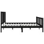Estructura de cama de madera maciza negra 200x200 cm de vidaXL, Camas y somieres - Ref: Foro24-3106857, Precio: 199,29 €, Des...