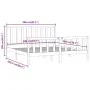 Estructura de cama de madera maciza negra 200x200 cm de vidaXL, Camas y somieres - Ref: Foro24-3106857, Precio: 199,29 €, Des...