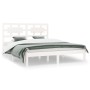 Solid white pine wood bed frame 140x200 cm by vidaXL, Beds and slatted bases - Ref: Foro24-3107354, Price: 129,75 €, Discount: %