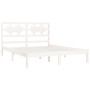 Solid white pine wood bed frame 140x200 cm by vidaXL, Beds and slatted bases - Ref: Foro24-3107354, Price: 129,75 €, Discount: %