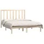 Solid pine wood bed frame 135x190 cm by vidaXL, Beds and slatted bases - Ref: Foro24-3106613, Price: 129,23 €, Discount: %