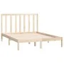 Solid pine wood bed frame 135x190 cm by vidaXL, Beds and slatted bases - Ref: Foro24-3106613, Price: 129,23 €, Discount: %