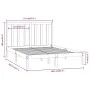 Bettgestell aus massivem Kiefernholz, 135 x 190 cm von vidaXL, Betten und Lattenroste - Ref: Foro24-3106613, Preis: 129,23 €,...