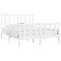 Weißer Massivholzbettrahmen 120x200 cm von vidaXL, Betten und Lattenroste - Ref: Foro24-3106829, Preis: 126,48 €, Rabatt: %