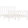 Weißer Massivholzbettrahmen 120x200 cm von vidaXL, Betten und Lattenroste - Ref: Foro24-3106829, Preis: 126,48 €, Rabatt: %